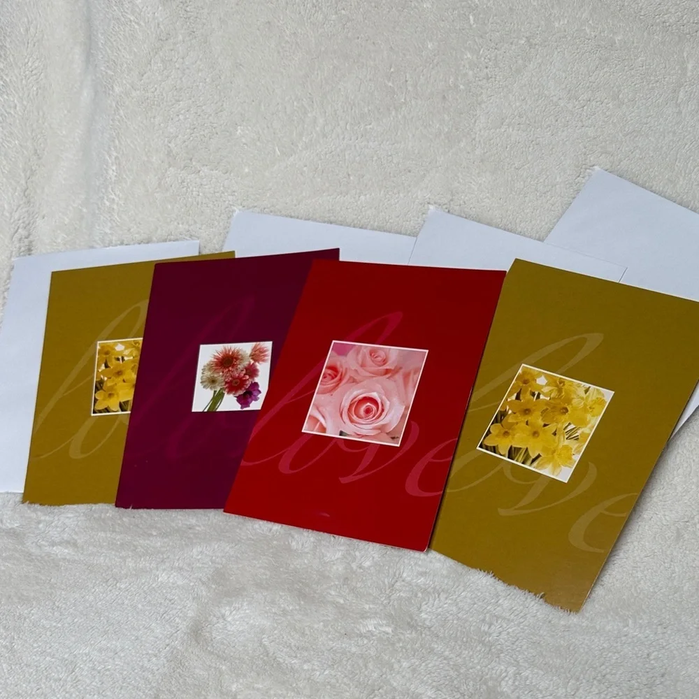 Lawson Falle Scripture Inspirational Cards Envelope Couples Floral Set Of 4 NWOT
